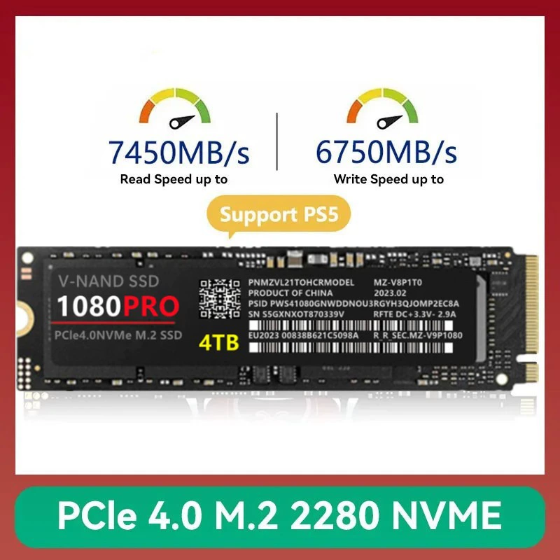 Новый твердотельный накопитель M.2 2080PRO встроенный SSD NVMe 1ТБ 2ТБ 4ТБ обновление диск высокоскоростное хранение черный диск