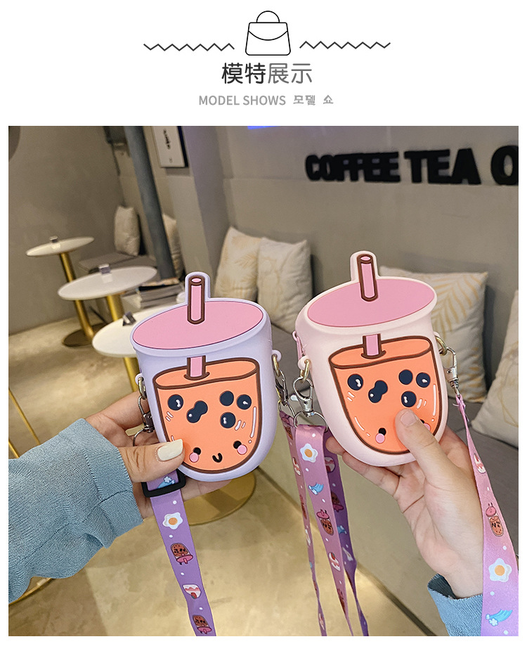 Fashion Silicone Milk Tea Straw Shoulder Messenger Bag Wholesale display picture 28