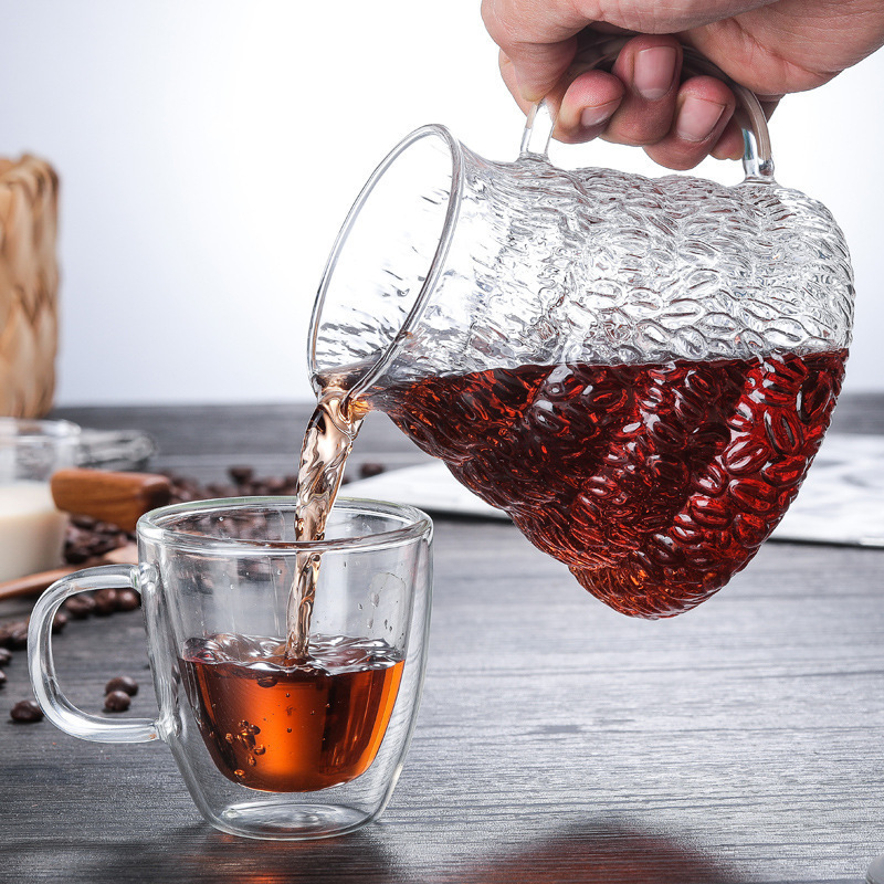 Nuevo conjunto de cafetera de café a mano, taza de filtro de escala doméstica V60 para compartir cafetera de café, cafetera de nubes de vidrio tipo goteo image 2
