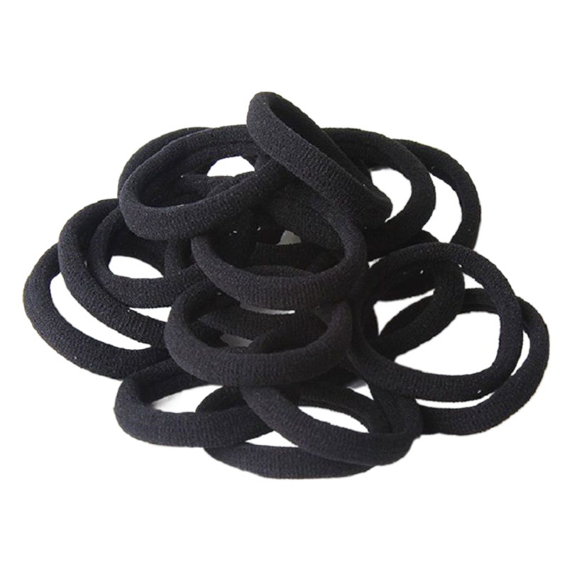 Toalla adulto anillo pelo banda Negro cabeza cuerda sin costuras base básica banda de goma corbata pelo conjunto cuerda de pelo fábrica al por mayor