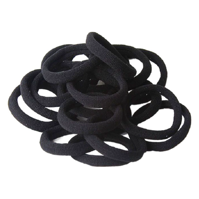 Взрослое полотенце кольцо для волос Черная головная веревка бесшовная Базовая резинка для волос Веревка производители оптом