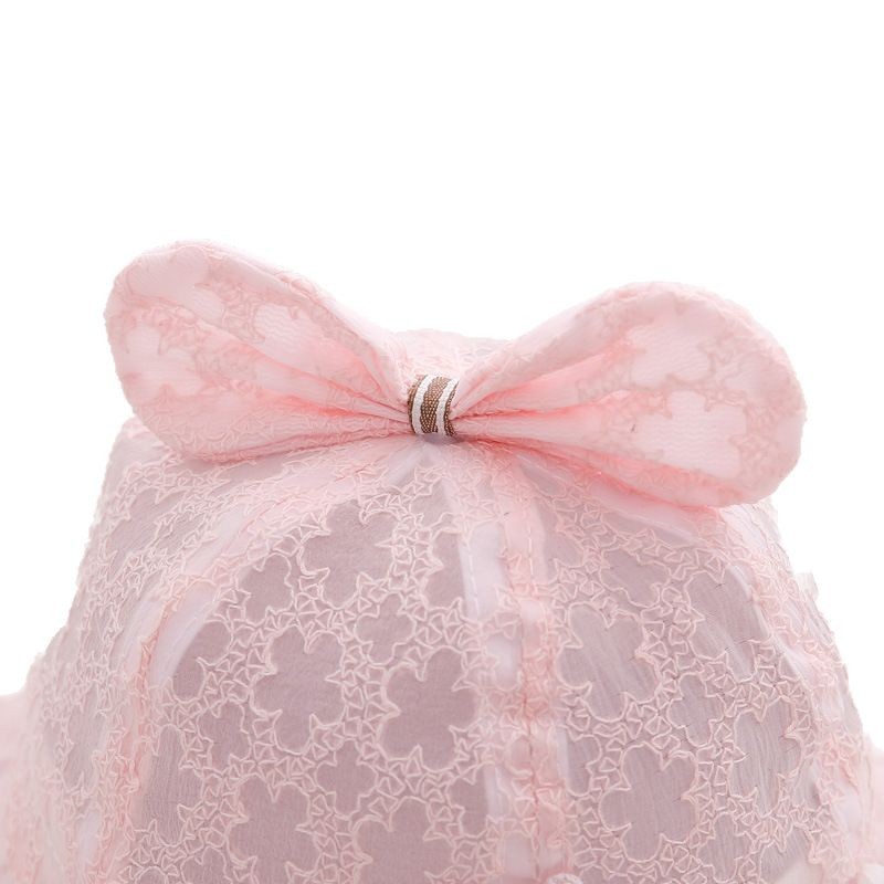 Sombrero para bebés primavera y verano delgado para bebés sombreros de sol de encaje sombrero de pescador de mes pequeño sombrero de sol de estilo extranjero