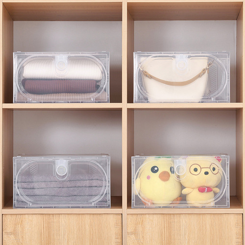 Xidu 2024 New Transparent Shoe Box Wholesale Fashion Gold Letter Design Acrylic Shoe Storage Box