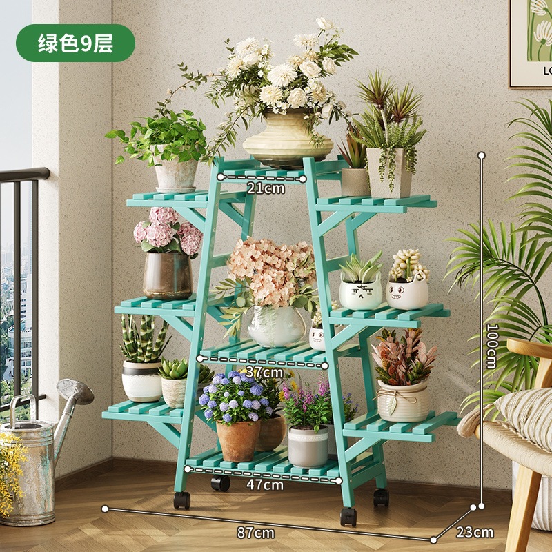 Estantes de maceta de flores de plantas modernas salas de estar tipo piso a piso balcón estantes de flores estantes de flores de Ratán interiores estantes de flores de lujo ligero