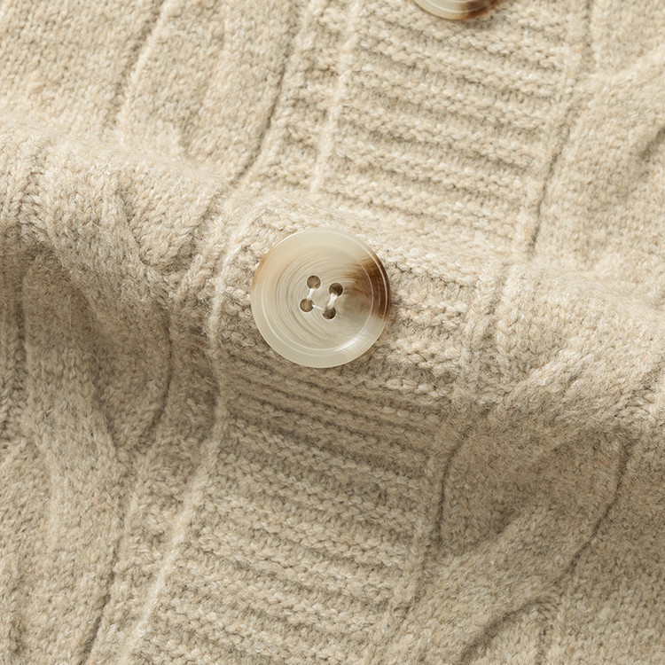 Cardigan de punto para hombres de estación independiente de color sólido simple invierno y otoño de moda chaqueta de cuello redondo suéter de base casual