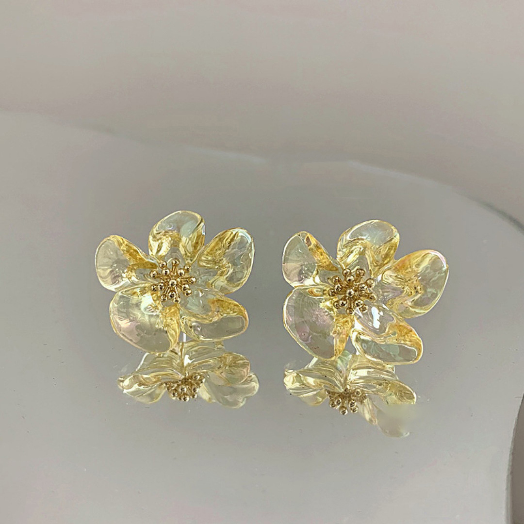 1 Pair Sweet Flower Arylic Ear Studs display picture 5
