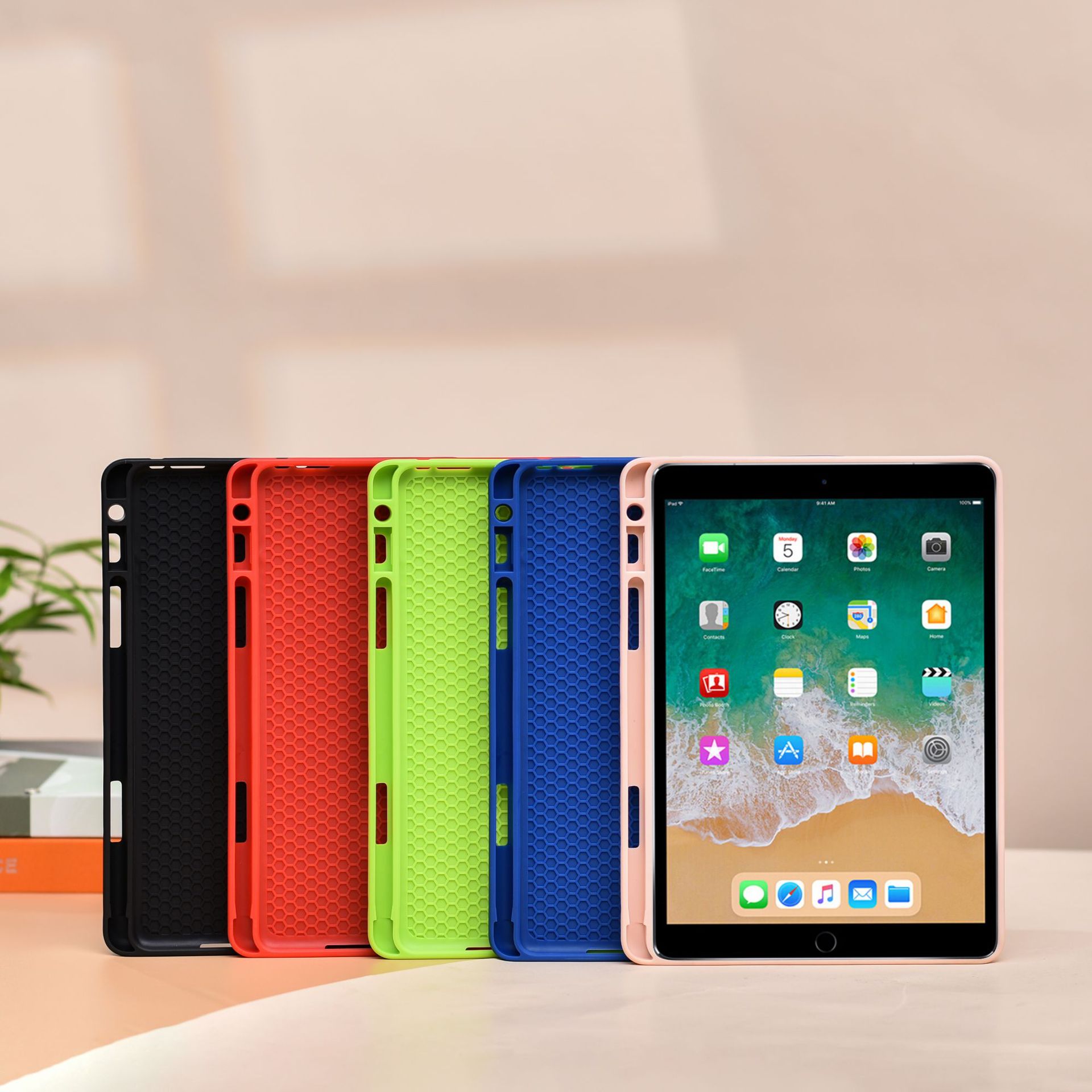 Suitable for Apple New iPad 56789 Universal Side Sticker Material Case Tablet PC Protective Leather Case tpu Single Bottom Case