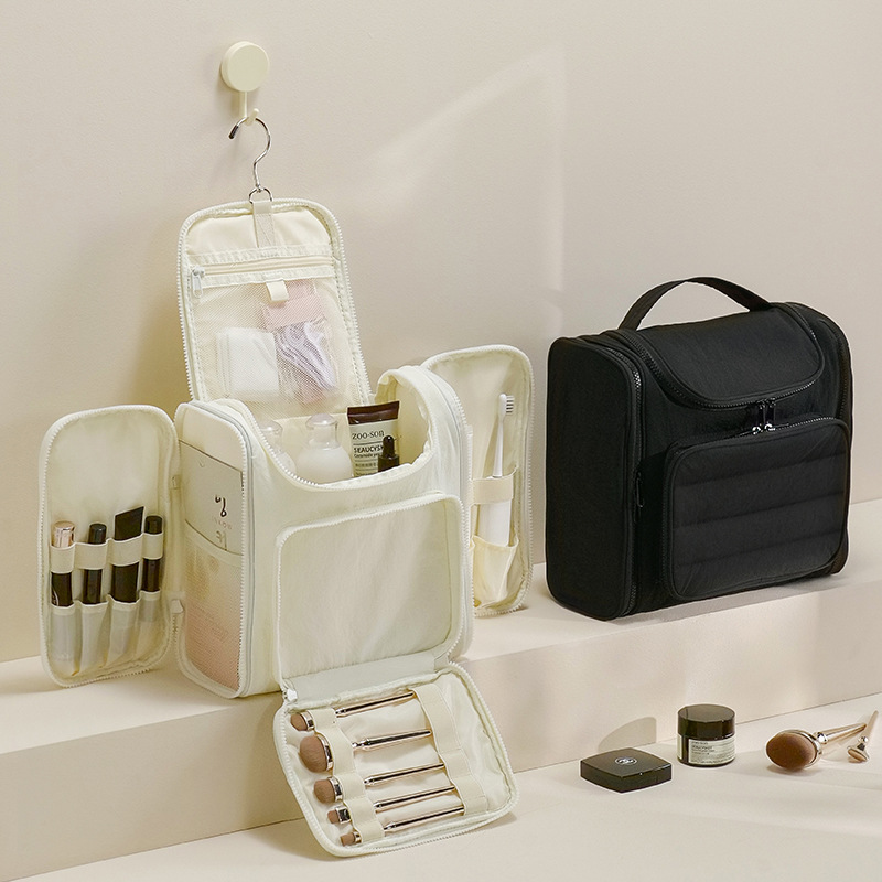 Tasilong bolsa de almacenamiento de lavado de doble apertura impermeable bolsa de equipaje de almacenamiento de viaje bolsa de gancho bolsa de cosméticos multifuncional grande