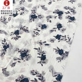 现货供应提花花卉 雪纺面料 多色可选提花面料女装连衣裙短裙衣服