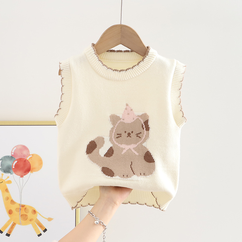 Primavera y otoño chaleco para bebé chaleco chaleco para niña chaleco de lana para bebé chaleco de punto chaleco para uso exterior chaleco todo fósforo