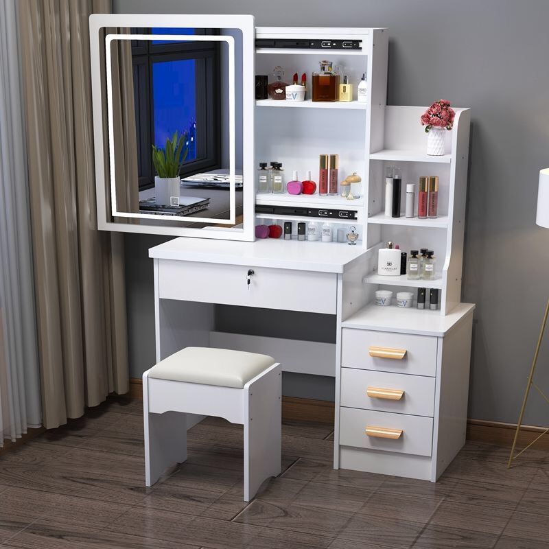 Tocador Mesa 918 dormitorio pequeño apartamento de almacenamiento mesa de maquillaje con luces Comercio exterior transfronterizo