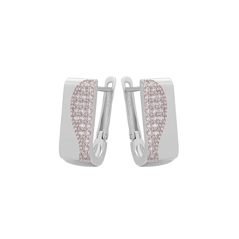 Arracadas Geométricas Cuadradas de Aleación de Cobre, Galvanizado, para Mujer
