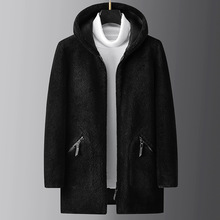 2025冬季男士绅士棉羊皮衣外套中年皮草商务户外羊毛内胆一体代发