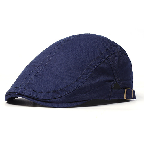 English-style pure cotton beret hat retro men solid color duckbill forward hat Korean version women painter hat autumn and winter wholesale
