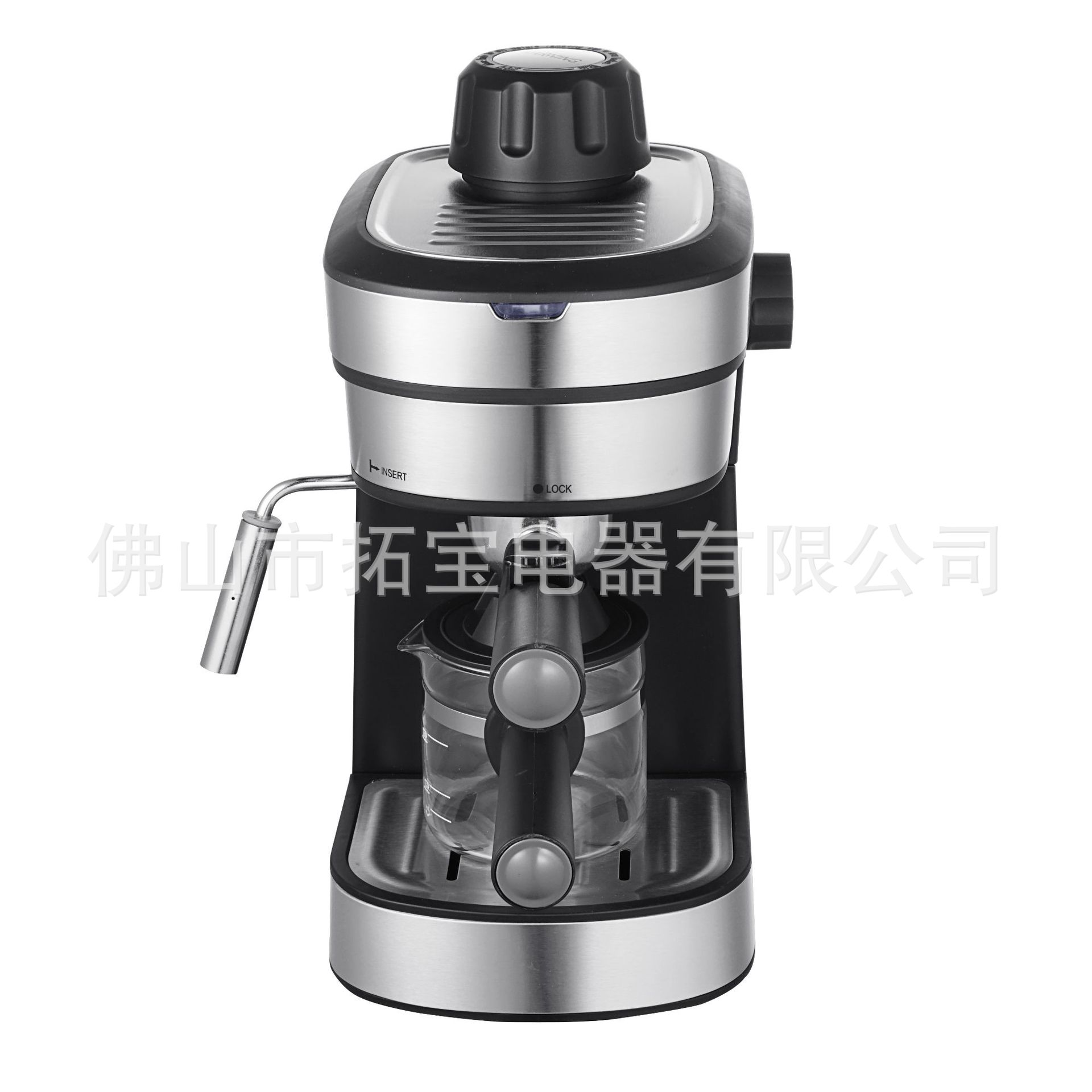 Máquina de café de acero inoxidable italiano máquina de café de presión de espuma de leche semiautomática hogar 3.5bar bomba hogar