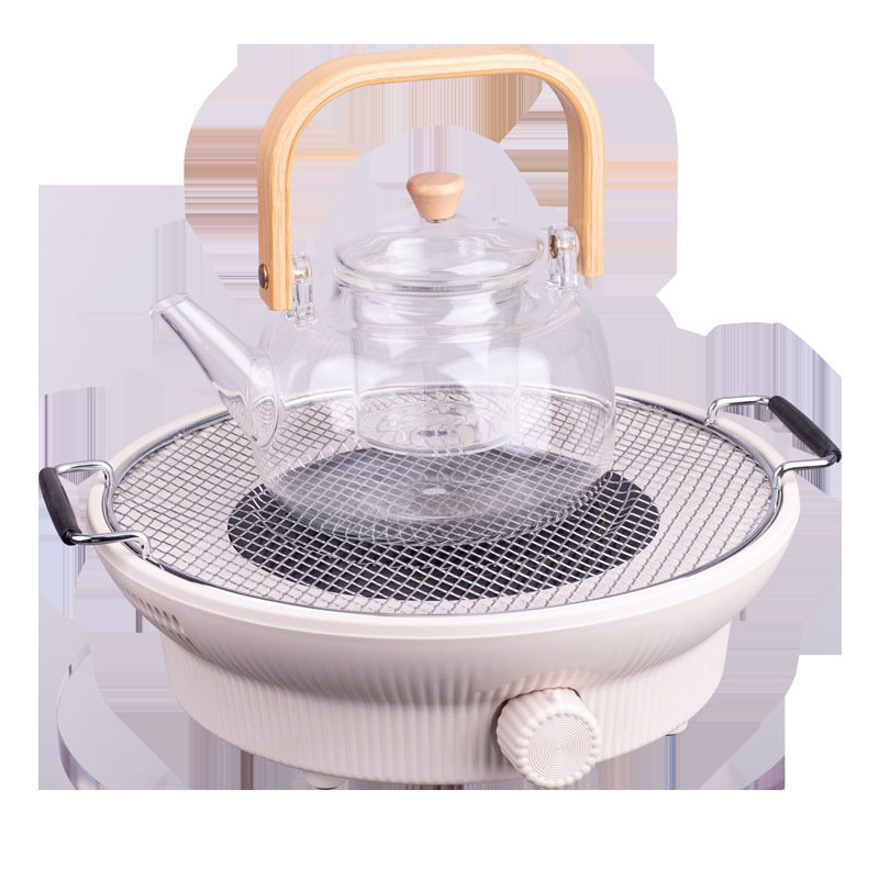 황백색 독립형 기계 + 그릴망 + 유리찻주전자