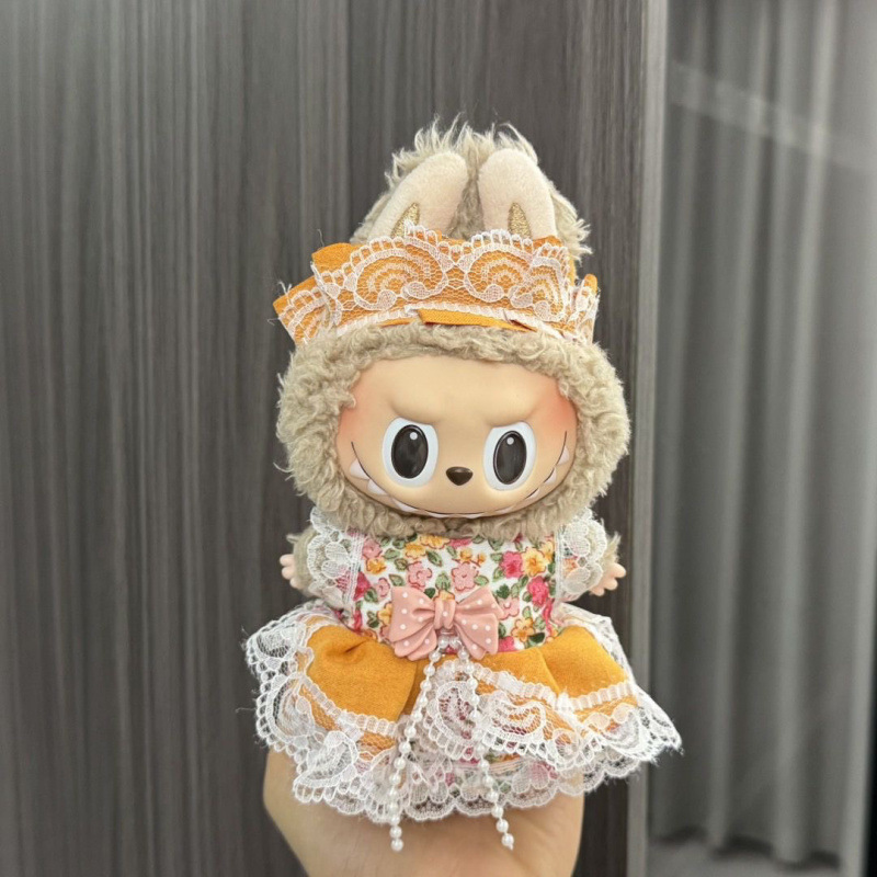labubu坐坐派对娃衣一二代盲盒用Labubu娃衣拉布布衣服毛绒搪胶脸|undefined