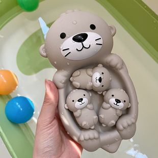 Cross-border Children's Bathroom Floating Animal Otter Sealed Floating Water Play Toy Baby Bath Toy