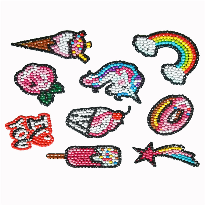 2024 nuevo estilo 5d princesa de dibujos animados pegatinas gratis pintura de diamantes artesanía para niños pegatinas decorativas de bricolaje pegatinas de refrigerador