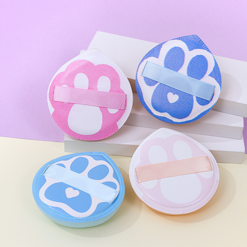 Patas de gato personalizadas de fábrica, soplo de algodón de azúcar, poliuretano grueso grande, pata de oso, esponja de maquillaje, cojín de aire se agranda cuando se expone al agua