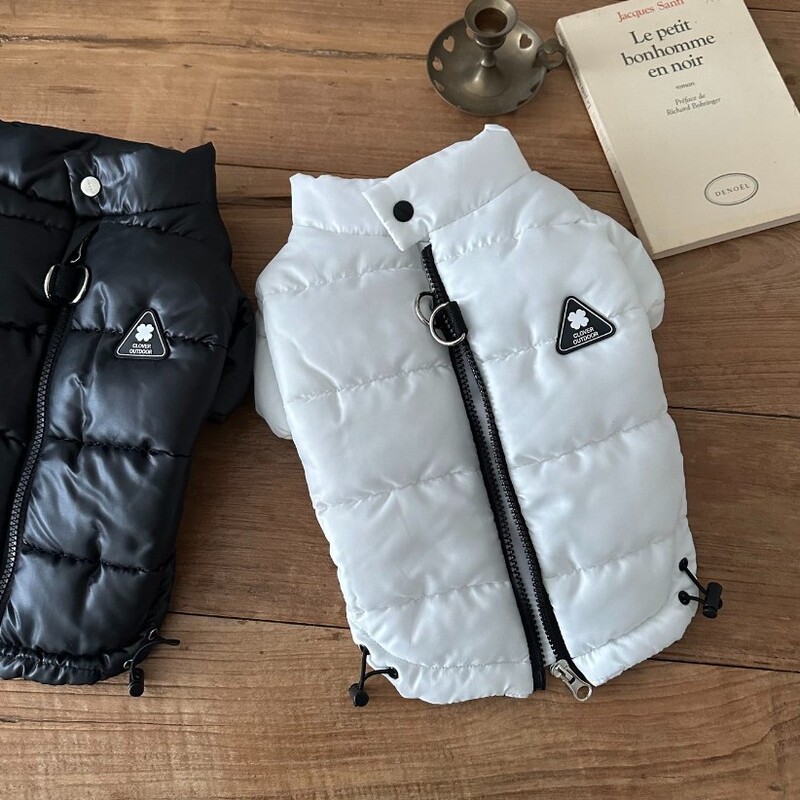 25年新款狗狗衣服简约风两脚棉衣牵引狗狗羽绒服加厚保暖宠物衣服|undefined