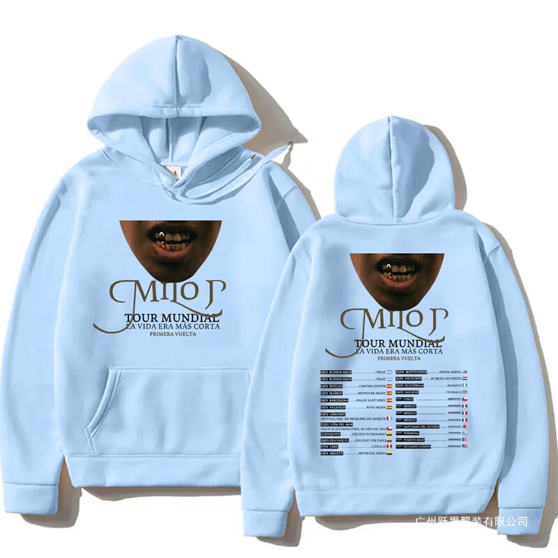 Milo J World Tour La Vida Era Mas Corta Sweatshirt Rapper Milo J