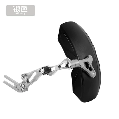 Universal Mudguard for Yibaike Electric vehicle fender - guardian-fender-black-silver-bracket-short-style