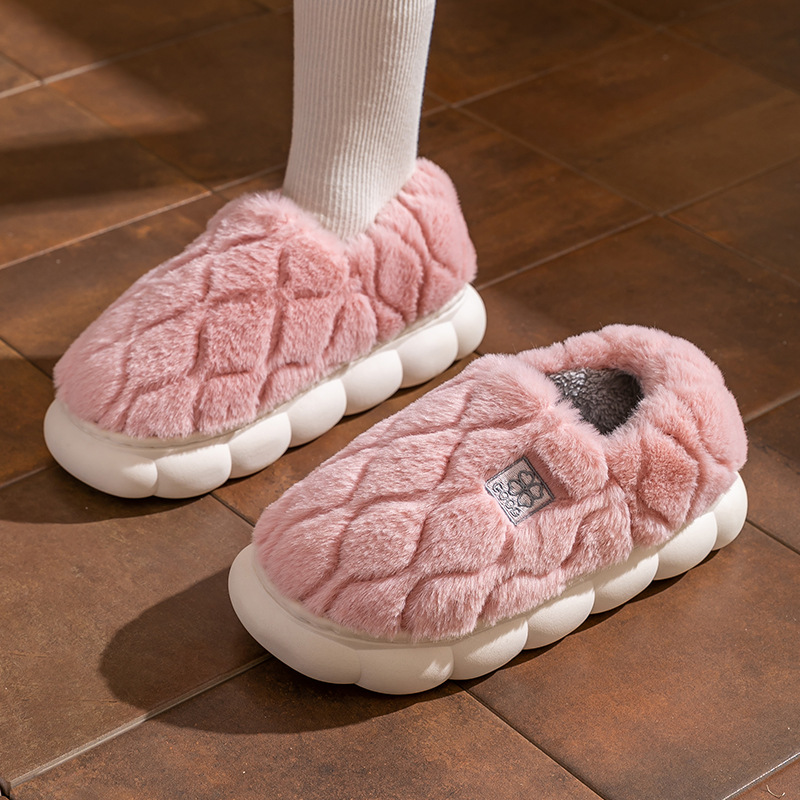 Zapatillas de algodón Cixi para mujer, otoño e invierno, muebles para el hogar, suela gruesa, felpa, zapatos para el hogar, ropa exterior, parejas, hombres cálidos, invierno