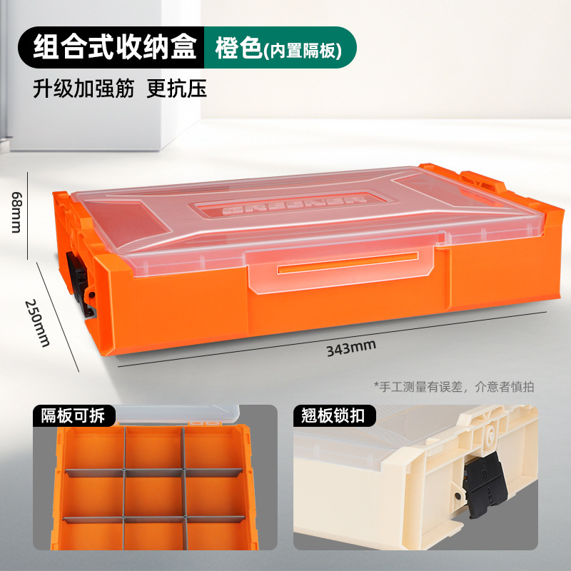 Caja de almacenamiento multifuncional de ins de bosque verde que puede apilar artículos diversos para el hogar combinado caja de piezas de hardware caja de acabado de plástico