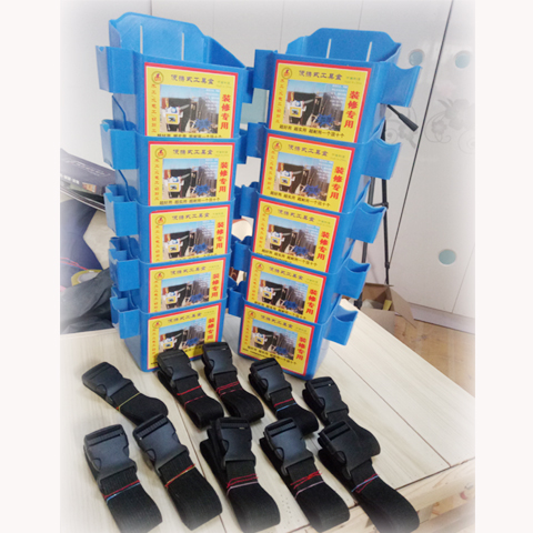 Caja de clavos de carpintería de plástico, clavos de tierra, riñonera de cubo, caja de herramientas portátil, caja de cintura de bolsillo de clavos engrosados multifunción de rejilla doble