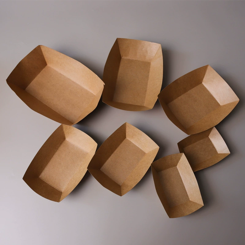Brown kraft paper shipper box for packing, disposable open-top box for toffee pastries, waterproof and oilproof kraft paper packaging box, biodegradable
