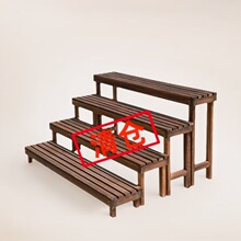 实木木头楼梯式靠墙梯形花架展示架置物架阶梯式室内简约阳台客厅