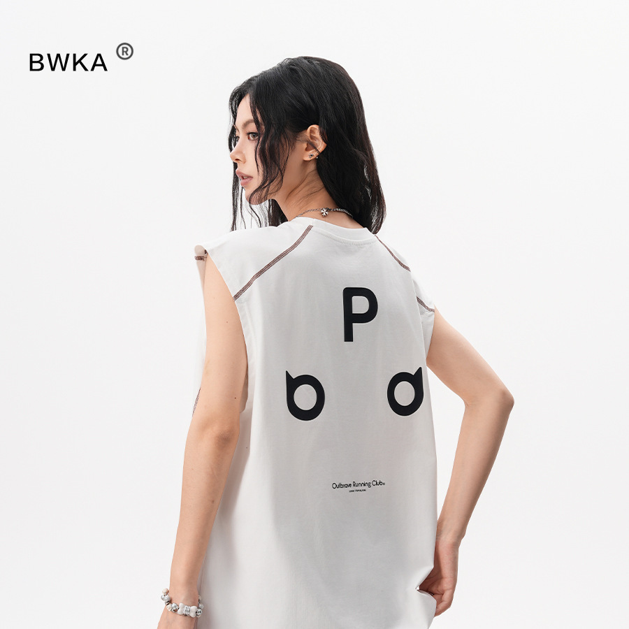 Ice-Feel Quick-Drying Printed Sports Vest for Women and Men in Summer Loose Running Fitness Vest Casual Versatile Sleeveless T-Shirt
