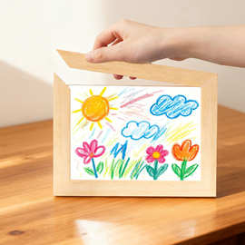 跨境电商可拆卸磁吸手工相框儿童艺术绘画收纳存储多功能框A5A4A3