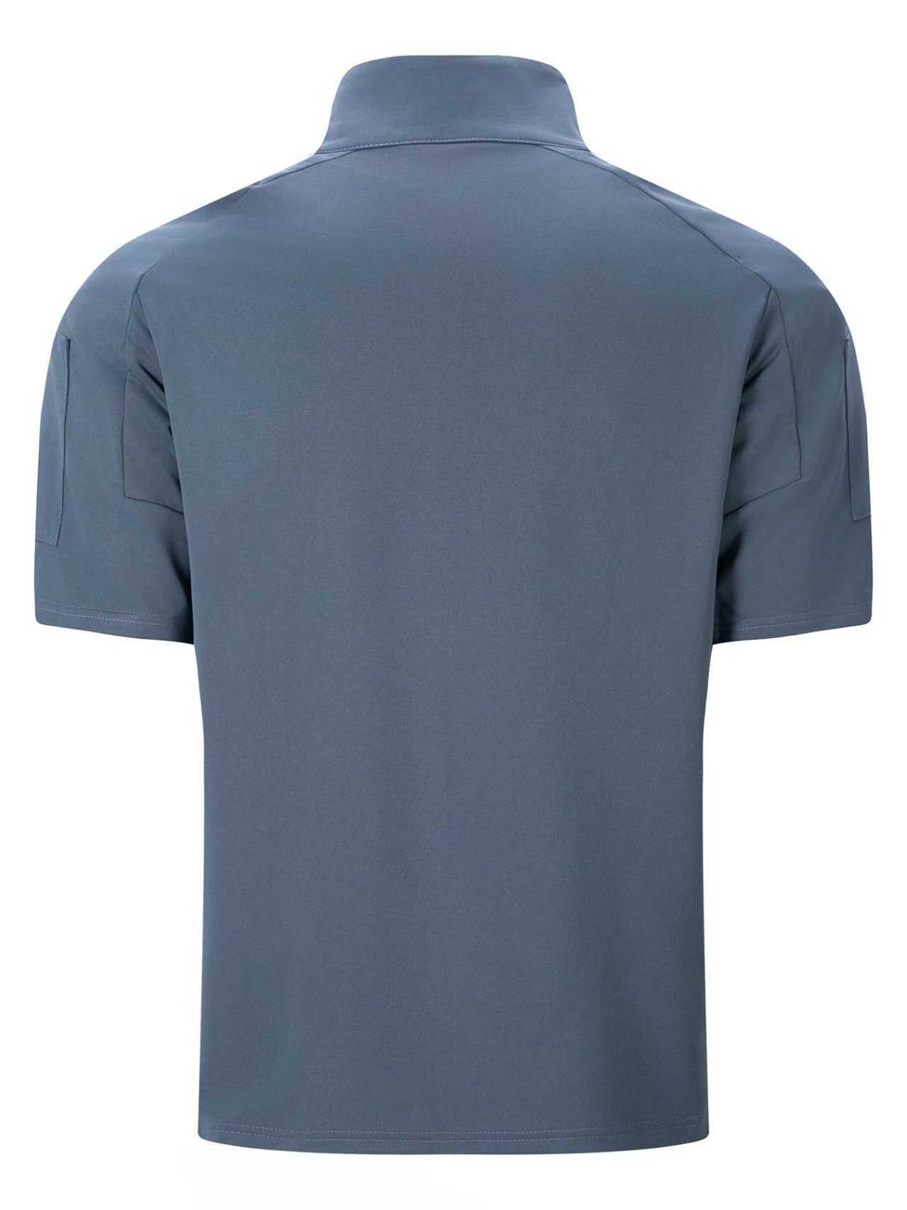 Men's Summer Tactical Sportswear Set, Quick-Dry Two-Piece Outfit With Arm Pocket For Outdoor Training & Casual Wear_viptrois.com