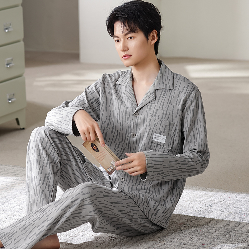 Y71005 순면 남성용 라운드넥 긴소매