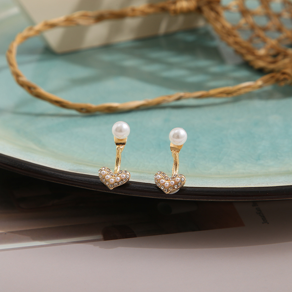 Lady Heart Alloy Earrings display picture 2