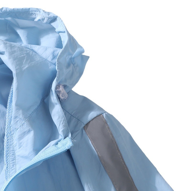 얇은 아이스 실크 커플 스킨 의류 여름 스포츠 경량 통기성 느슨한 재킷 유행 캐주얼 윈드 브레이커 재킷