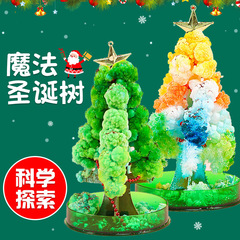 Cross-border supply internet celebrity paper tree blossom children DIY magic growth crystal tree toy colorful Christmas tree wholesale