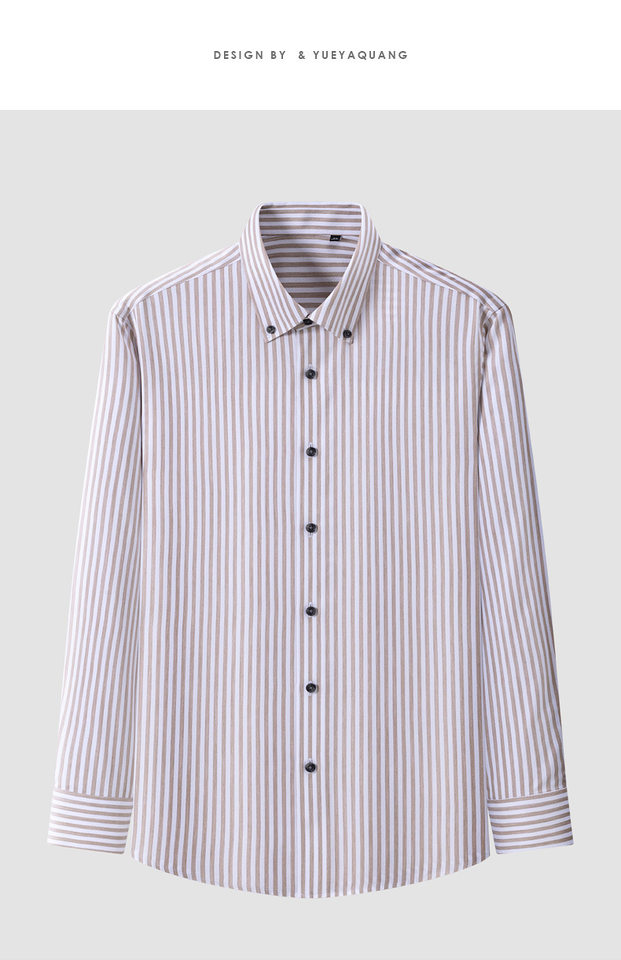 Áo sơ mi nam dài tay 100% cotton 200 sợi chống nhăn họa tiết kẻ sọc kẻ caro phong cách công sở — Họa tiết kẻ caro hồng đào - Tay dài - Cổ cài khuy 301, Kẻ caro nâu xanh - Dài tay - Cổ cài khuy 309, Kẻ sọc xanh lá - Tay dài - Cổ cài khuy 307, Lan Tiểu Cát - Áo dài tay - Cổ cài khuy 308 chi tiết 24