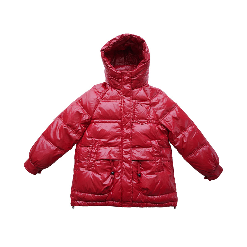 Chaqueta de invierno delgada y gruesa chaqueta de moda casual chaqueta blanca de alta calidad chaqueta roja encapuchada en stock