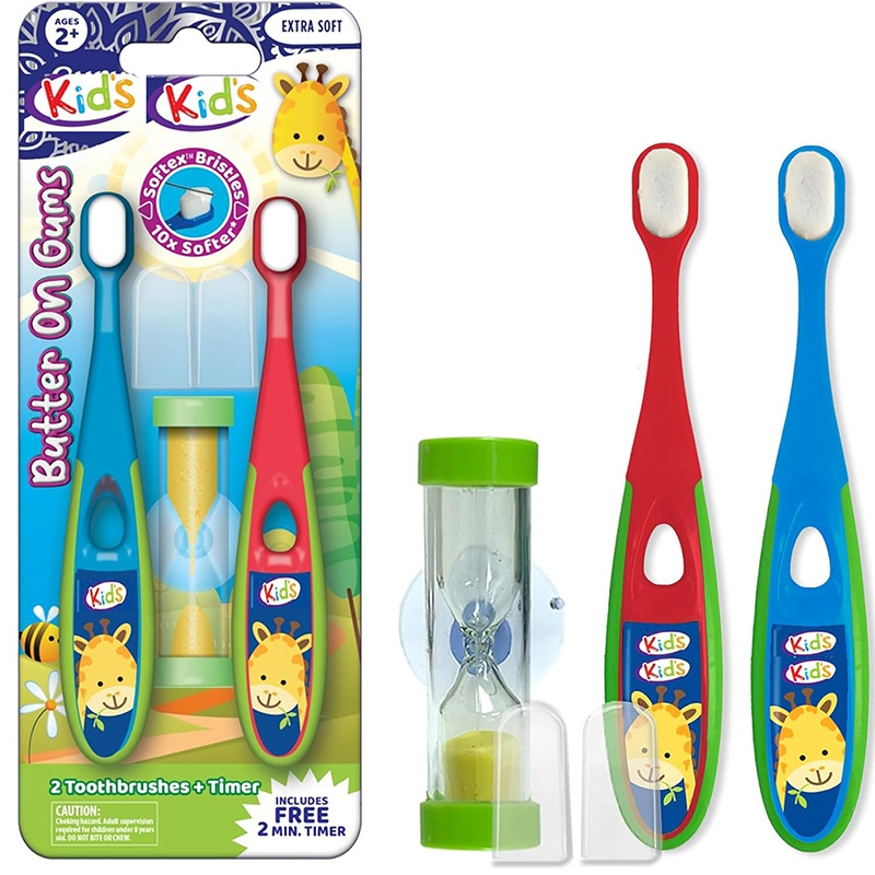 Children's Soft-Bristled Toothbrush for 3 to 6 to 8-Year-Old Babies with Deciduous Teeth, Special Small-Head Toothbrush with Timer
