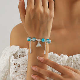 恋与深空祁煜海之约爆闪鱼尾手链水晶流苏手串厂家直销热门款