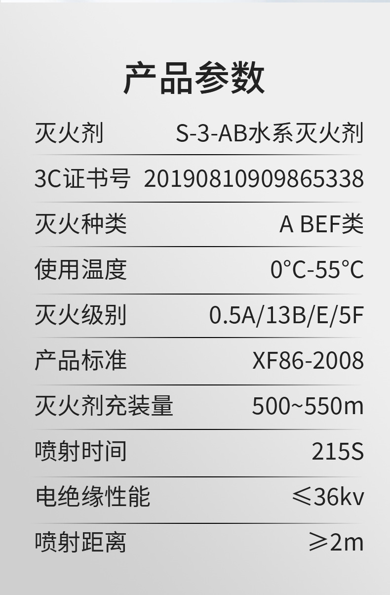 Vehicle-Mounted Fire Extinguisher Car Fire Extinguisher Type 21B Water-Based Fire Extinguisher Home Prevention Vehicle Portable Fire Extinguisher