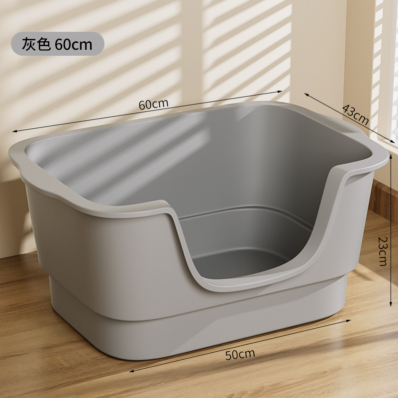 La caja de arena para gatos es de gran tamaño, semicerrada, gran caja de arena para gatos, gran protección contra salpicaduras externas, enorme inodoro para gatos Maine