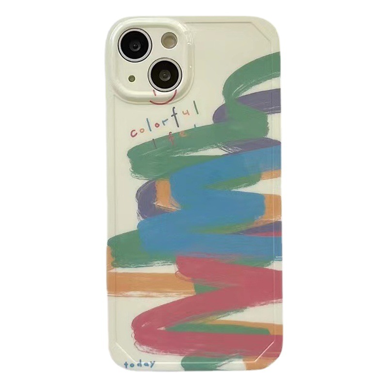 Arte acuarela pintura para Apple 15/14 teléfono iphone12 hembra 11 nuevo 13Pro Max