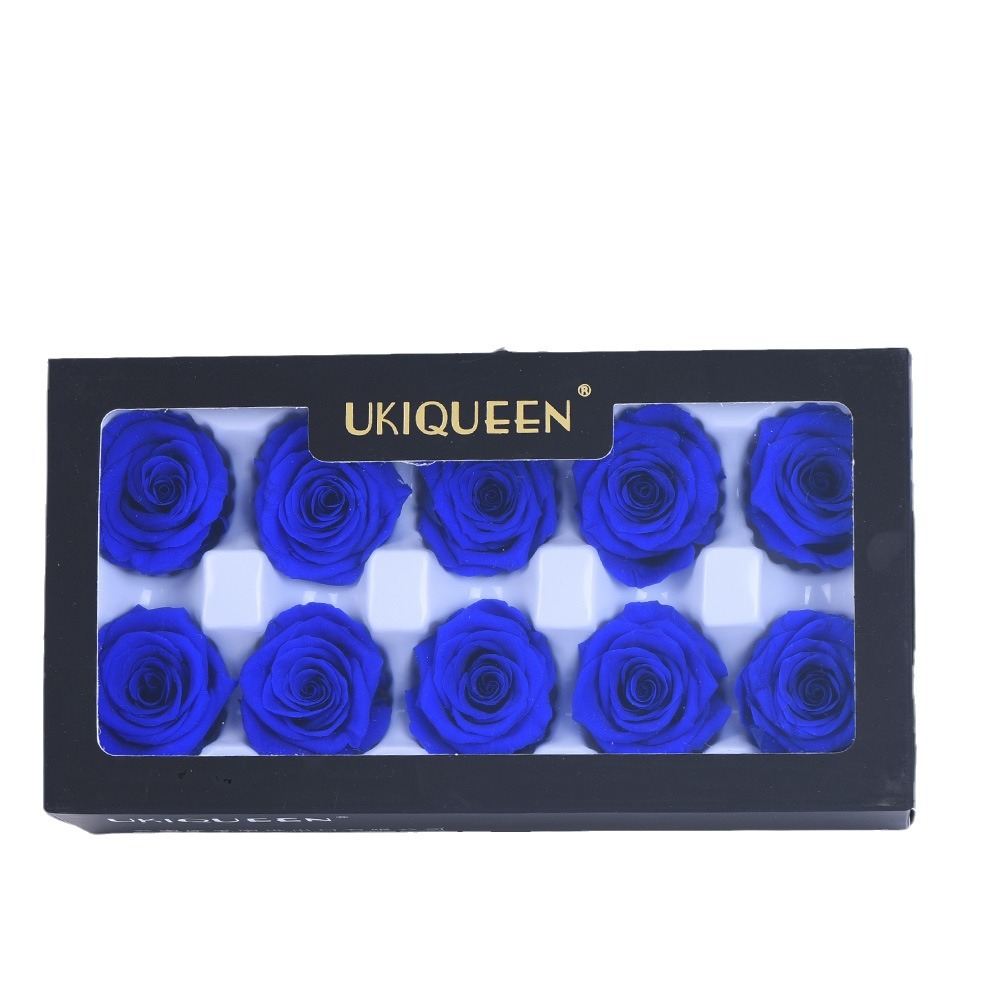 3-4cm 10 flores, grado A flor real, DIY flor eterna, Fábrica de la cabeza de Rose al por mayor Yunnan