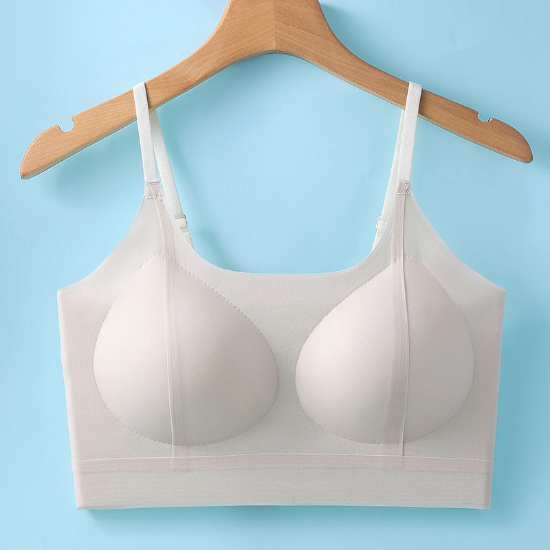 Chaleco de pecho envuelto con eslinga de espalda fina y hermosa para mujer, correa de hombro ajustable, copa fija, levantamiento, sujetador sin costuras