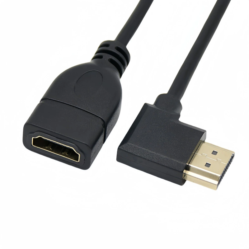HDMI-удлинитель 90° прямой/вверх-вниз/влево-вправо, штекер на гнездо (мужской→женский), высокая четкость, поддержка 4K