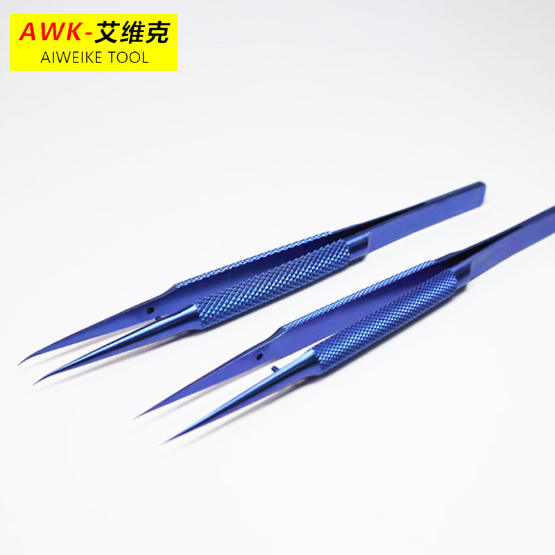 手机维修指纹飞线镊子 钛合金0.15mm细尖镊子加长加硬 可显微镜用